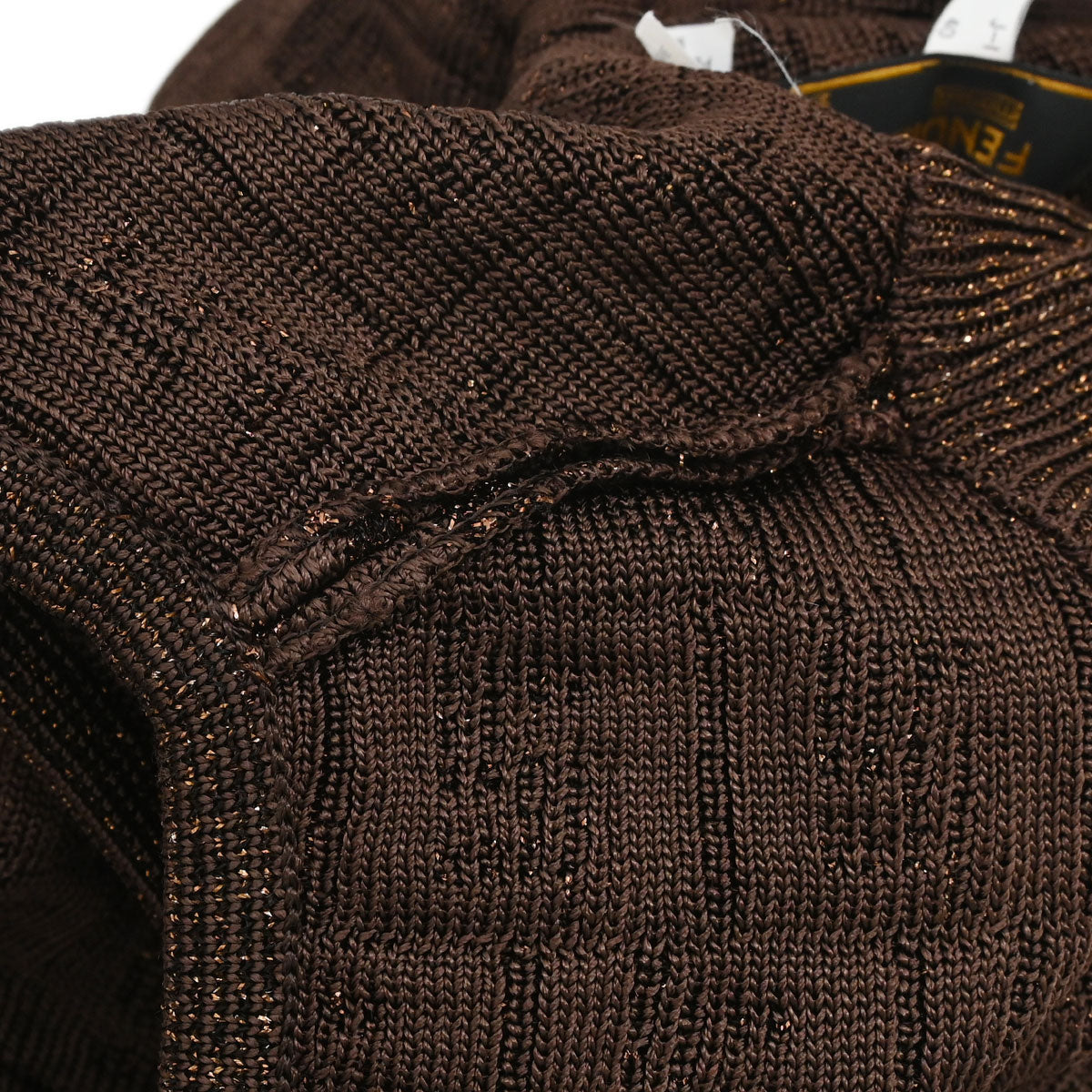 Fendi Sleeveless Top Zucca Glitter Brown #38