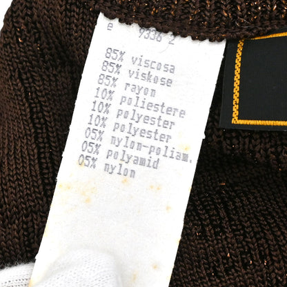 Fendi Sleeveless Top Zucca Glitter Brown #38