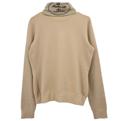 Chanel 2004 Turtleneck Sweater Knit Top Beige #42