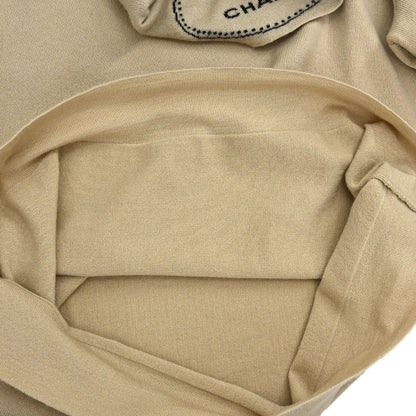 Chanel 2004 Turtleneck Sweater Knit Top Beige #42