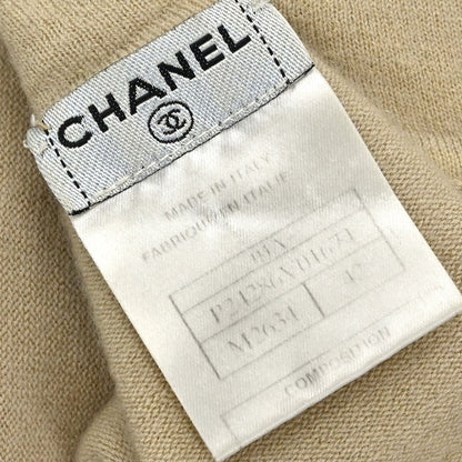 Chanel 2004 Turtleneck Sweater Knit Top Beige #42