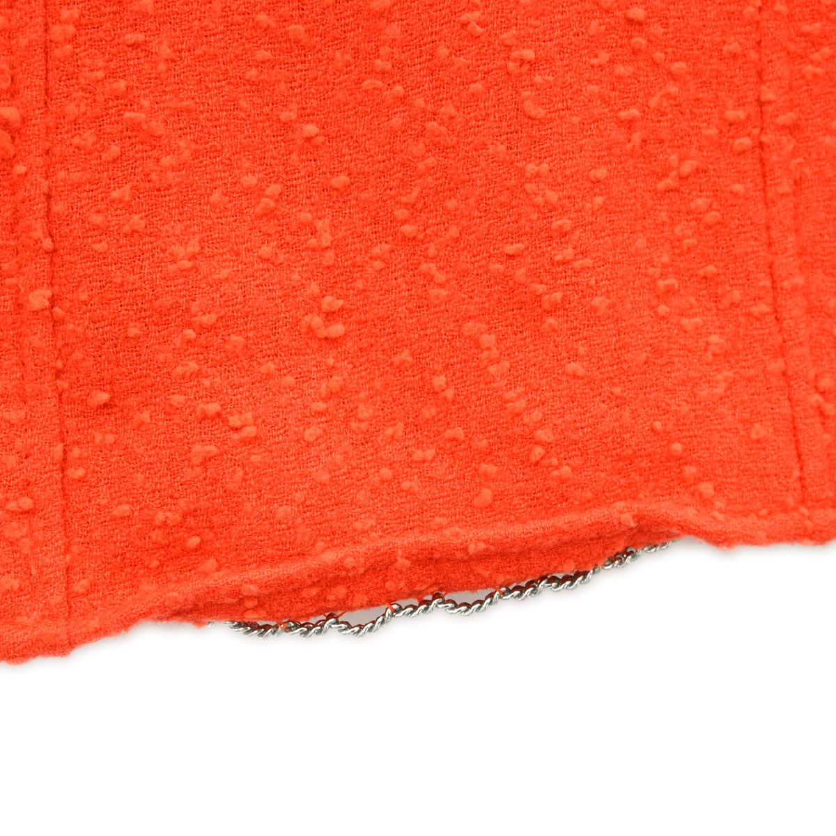Chanel 1997 Double Breasted Tweed Jacket Orange #40