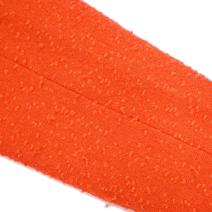 Chanel 1997 Double Breasted Tweed Jacket Orange #40