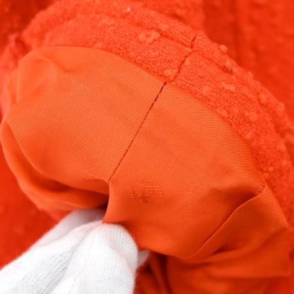 Chanel 1997 Double Breasted Tweed Jacket Orange #40