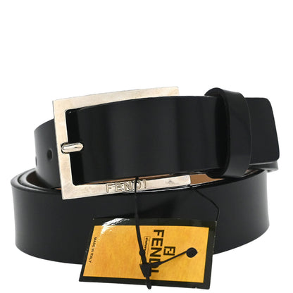 Fendi Belt Black Leather #110/125 Small Good
