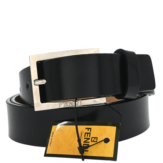 Fendi Belt Black Leather #110/125 Small Good