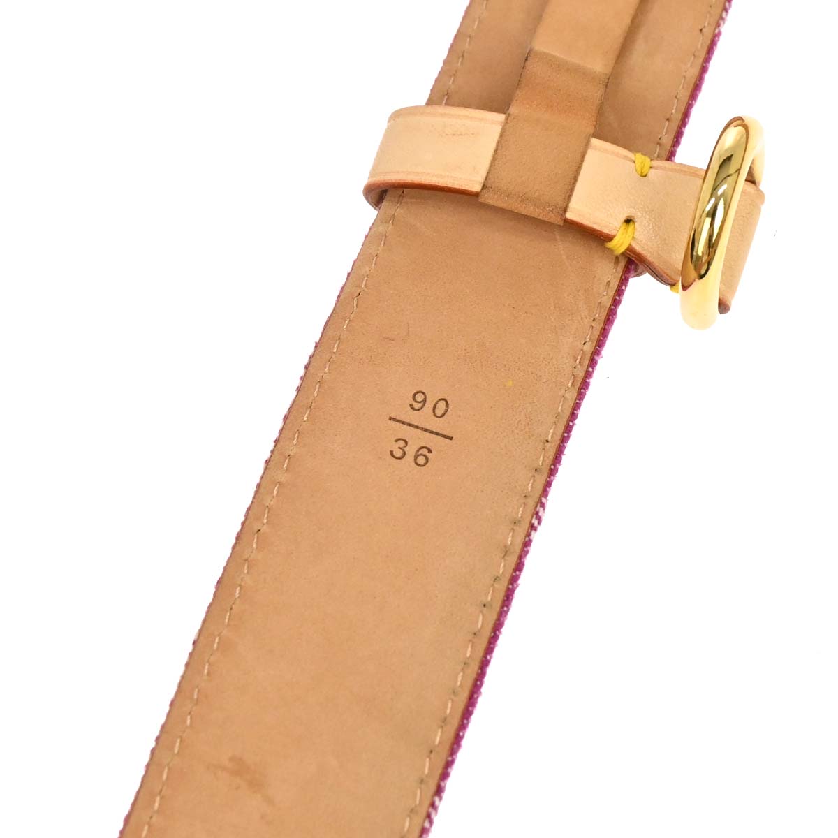 Louis Vuitton 2006 Pink Monogram Ceinture Belt M6925U #90/36 Small Good