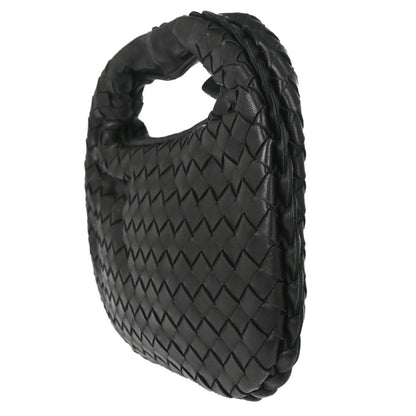 Bottega Veneta Black Lambskin Intrecciato Hobo Handbag