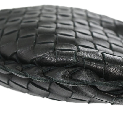 Bottega Veneta Black Lambskin Intrecciato Hobo Handbag
