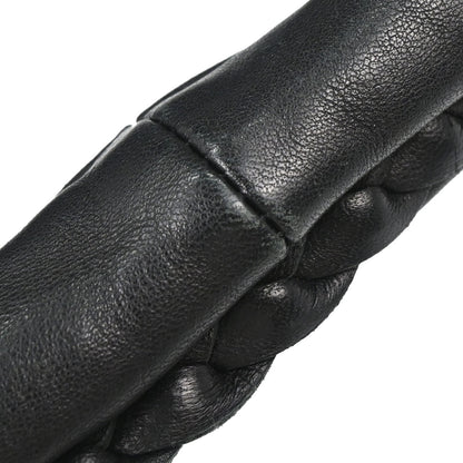 Bottega Veneta Black Lambskin Intrecciato Hobo Handbag
