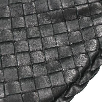 Bottega Veneta Black Lambskin Intrecciato Hobo Handbag