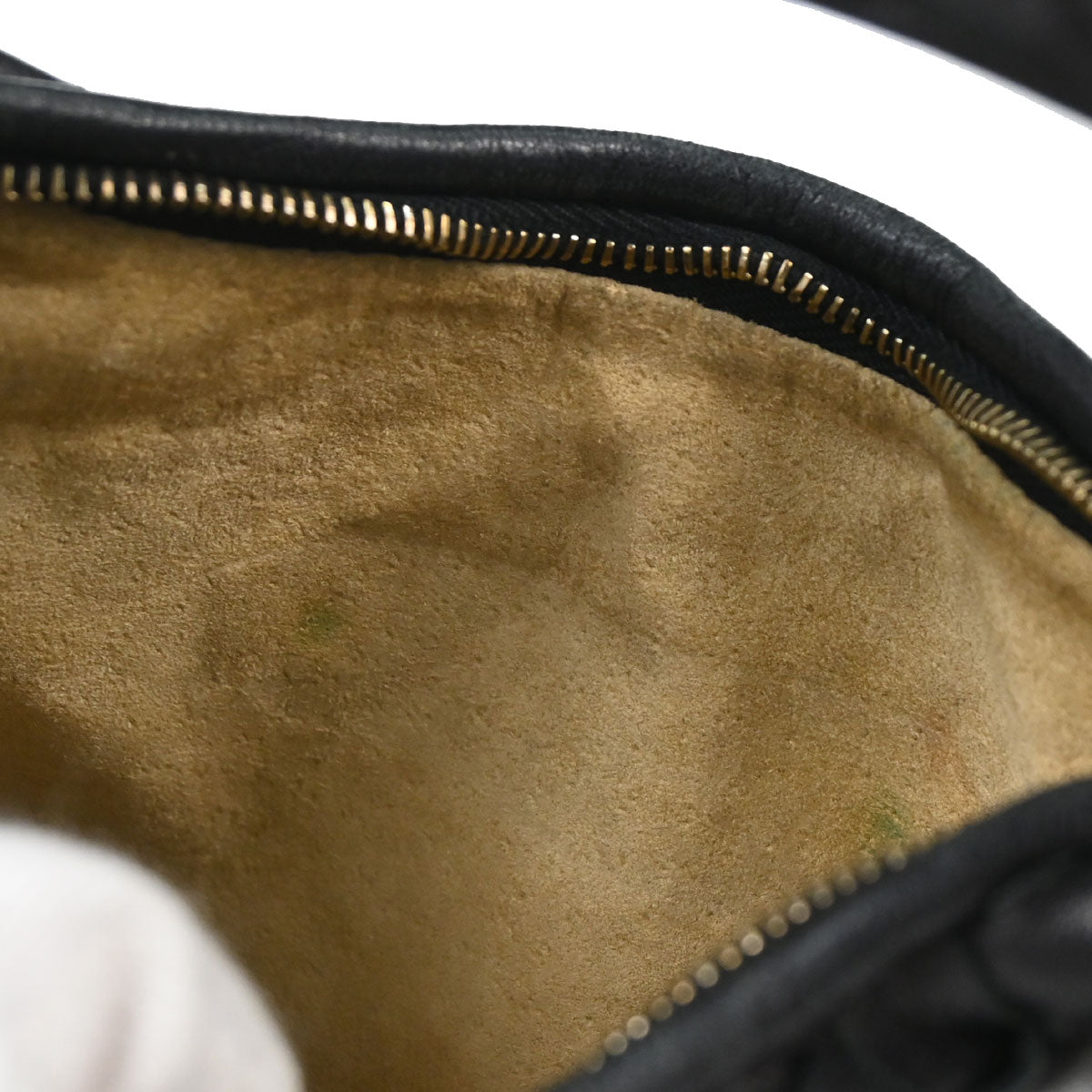 Bottega Veneta Black Lambskin Intrecciato Hobo Handbag