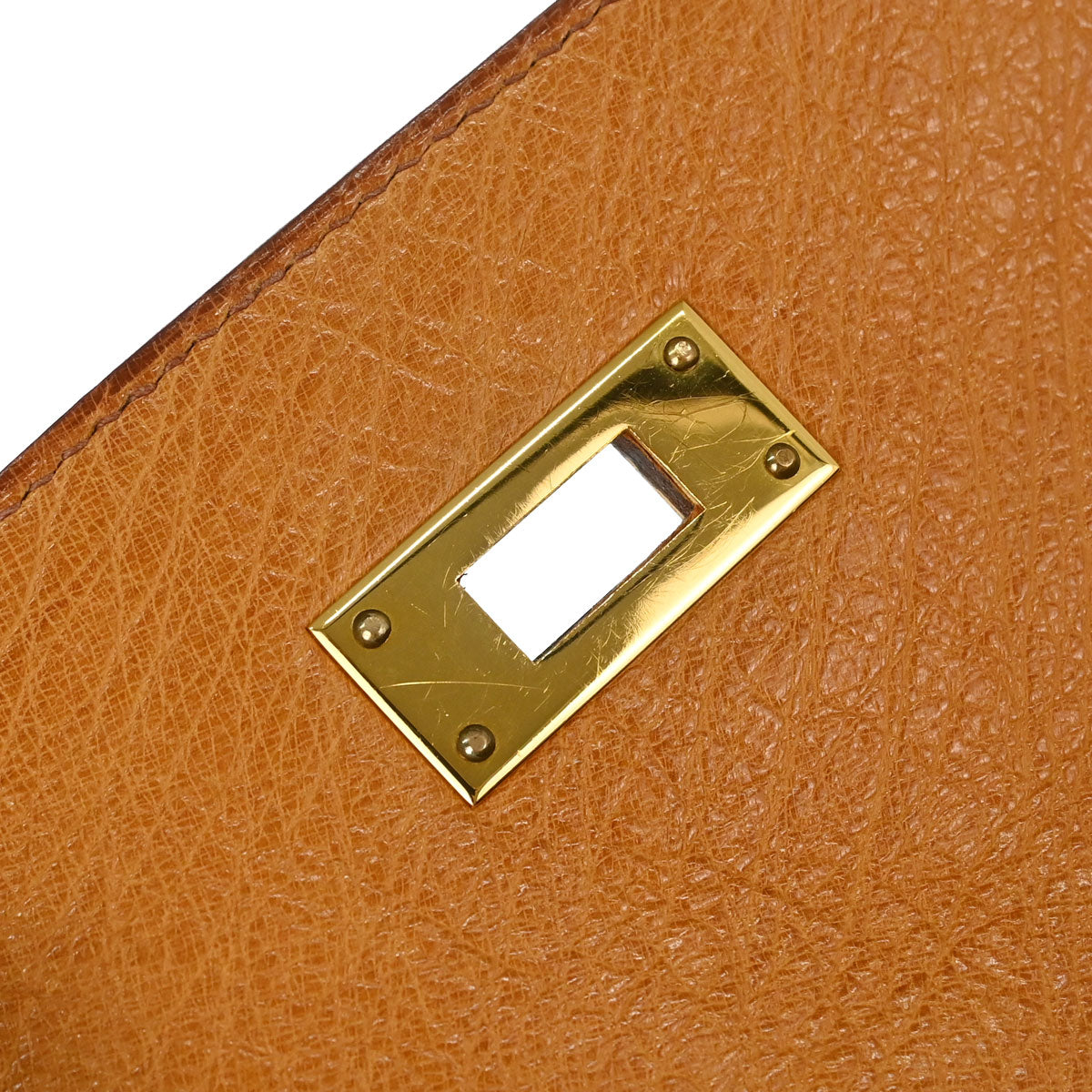 Hermes * Chestnut Ostrich Kelly 28 Sellier 2way Shoulder Handbag
