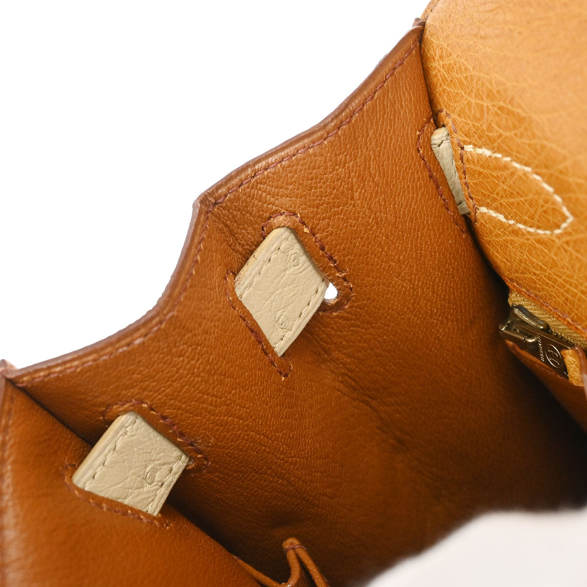 Hermes * Chestnut Ostrich Kelly 28 Sellier 2way Shoulder Handbag