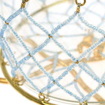 Chanel Clear Acrylic Minaudiere Dreamcatcher Beaded Gold Round Circle Bag