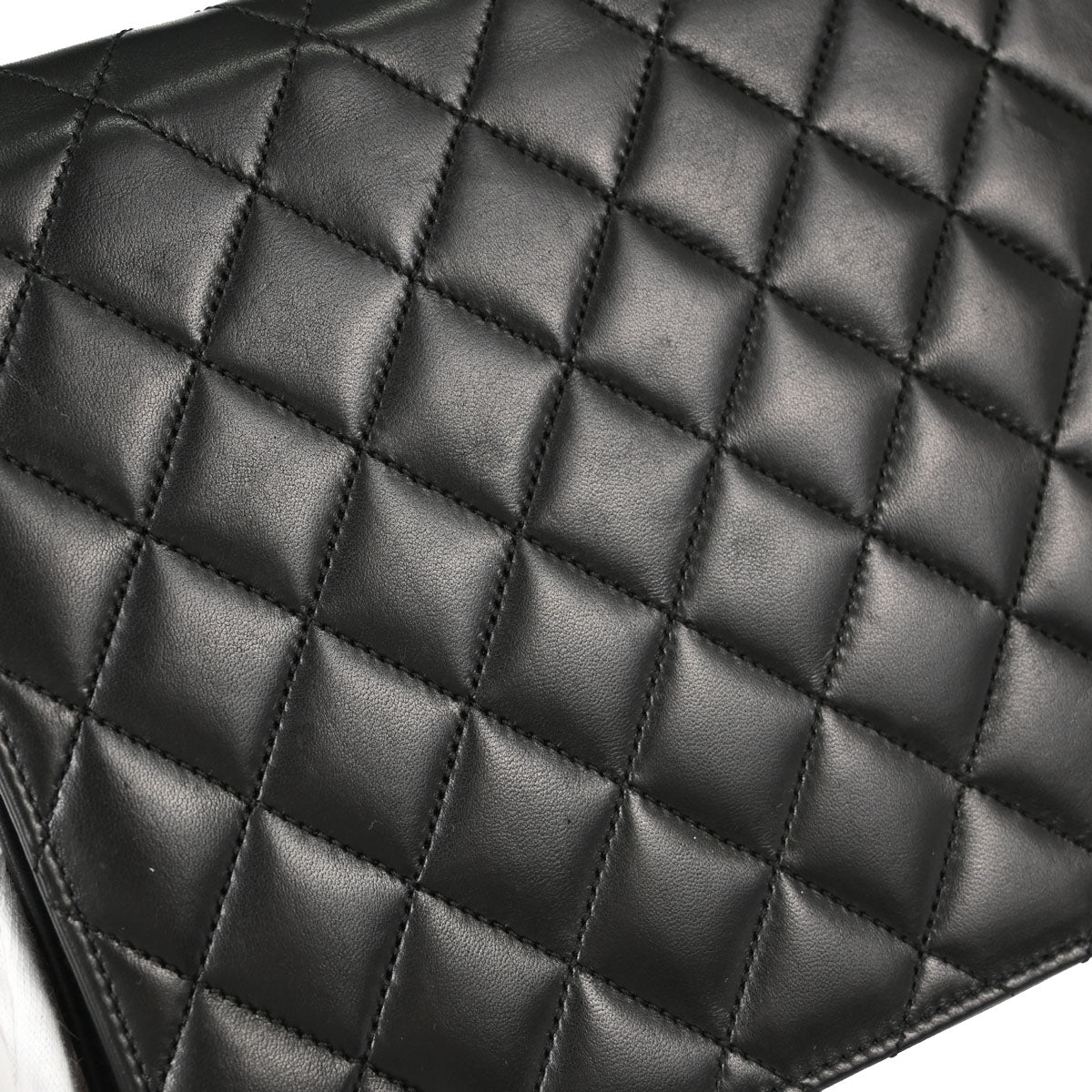 Chanel Black Lambskin Turnlock Medium Half Flap Shoulder Bag