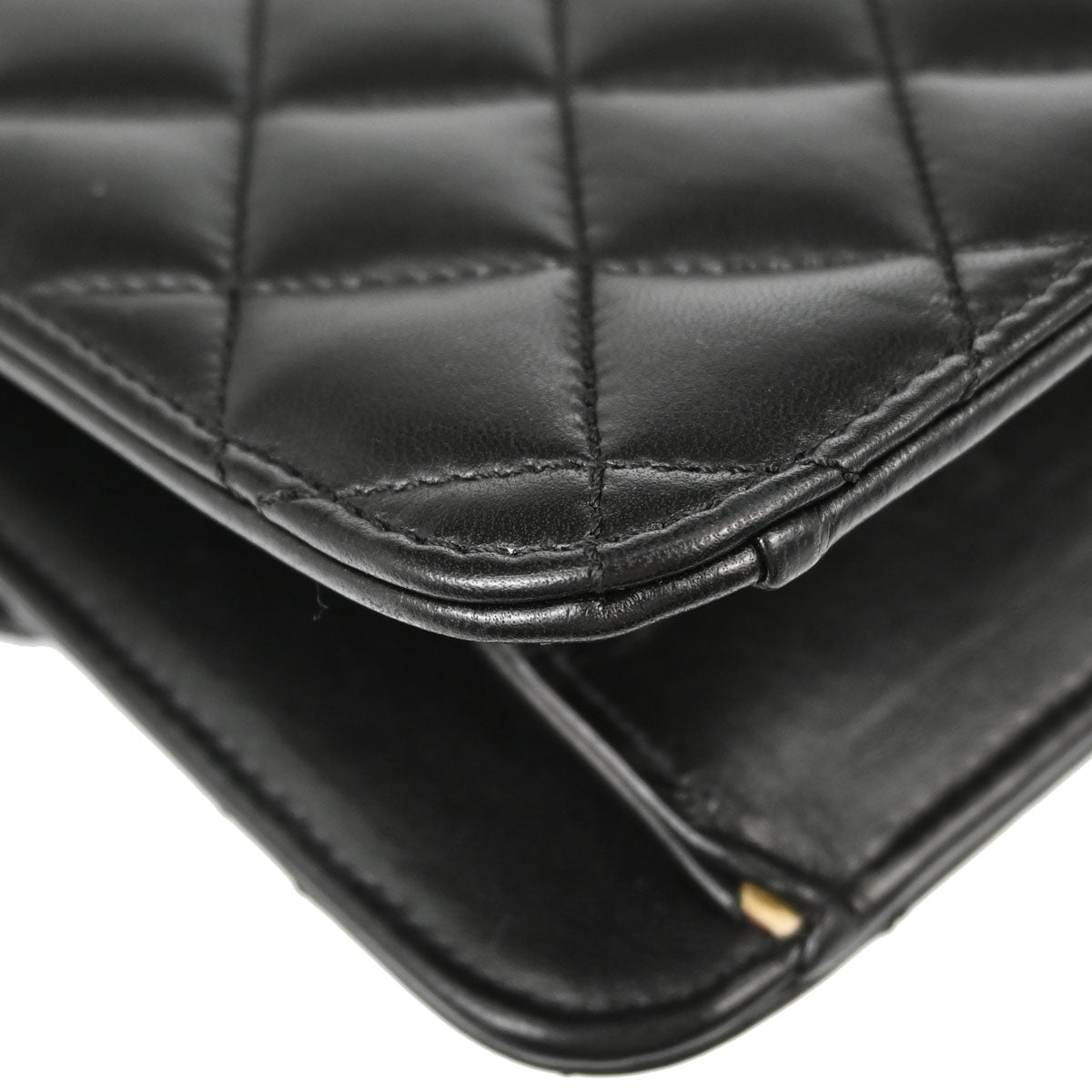 Chanel Black Lambskin Turnlock Medium Half Flap Shoulder Bag