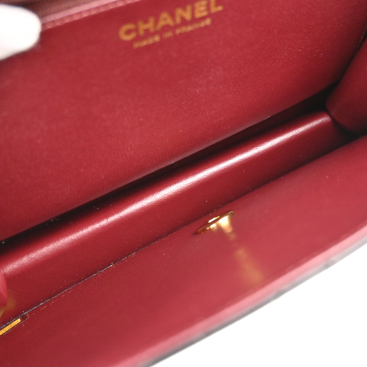 Chanel Black Lambskin Turnlock Medium Half Flap Shoulder Bag