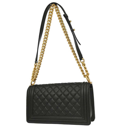 Boy Chanel 2018 Black Lambskin Medium Shoulder Bag