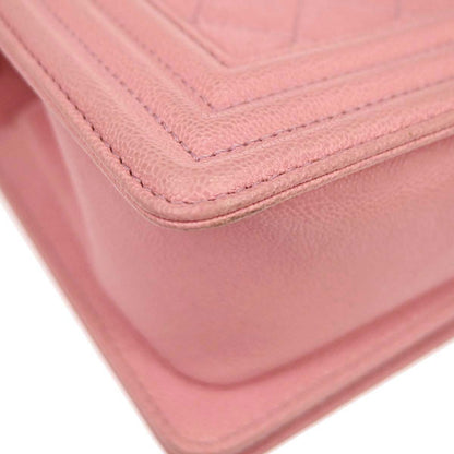 Boy Chanel 2019 Pink Caviar Skin Small Chain Shoulder Bag