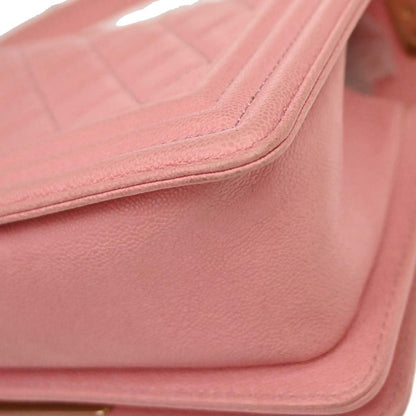 Boy Chanel 2019 Pink Caviar Skin Small Chain Shoulder Bag