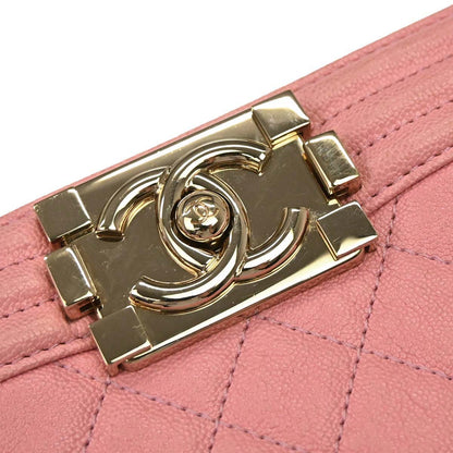 Boy Chanel 2019 Pink Caviar Skin Small Chain Shoulder Bag