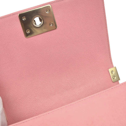 Boy Chanel 2019 Pink Caviar Skin Small Chain Shoulder Bag