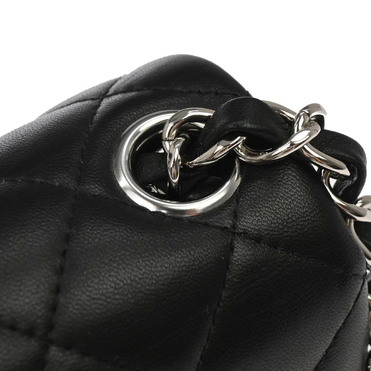 Chanel 2019 Black Lambskin Mini Classic Square Flap Shoulder Bag 17