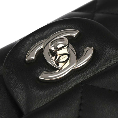 Chanel 2019 Black Lambskin Mini Classic Square Flap Shoulder Bag 17