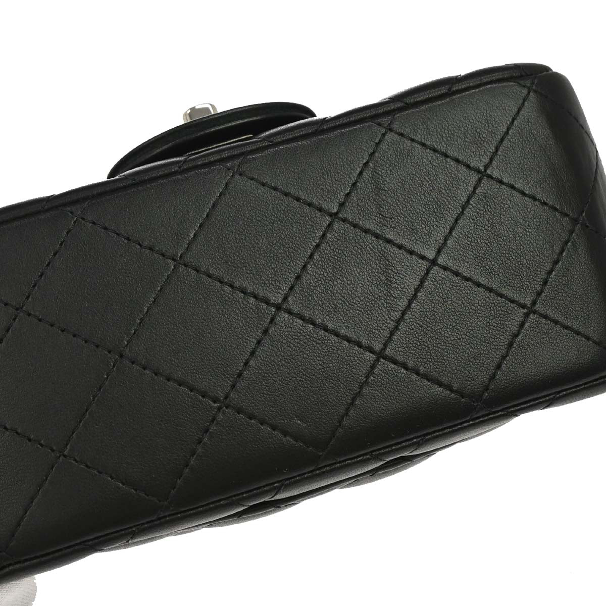 Chanel 2019 Black Lambskin Mini Classic Square Flap Shoulder Bag 17