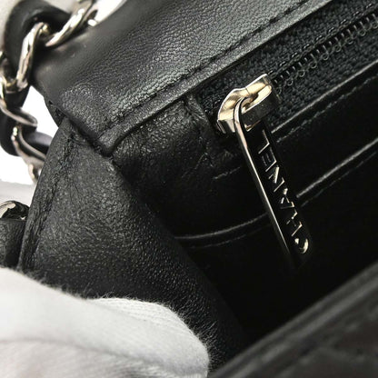 Chanel 2019 Black Lambskin Mini Classic Square Flap Shoulder Bag 17