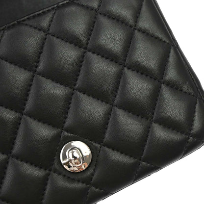 Chanel 2019 Black Lambskin Mini Classic Square Flap Shoulder Bag 17
