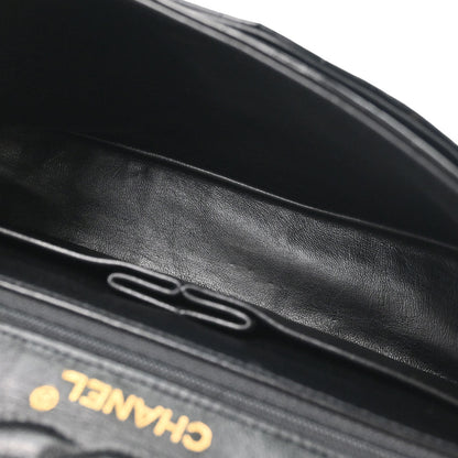 Chanel 1986-1988* Black Alligator Small Classic Double Flap Shoulder Bag