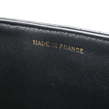 Chanel 1986-1988* Black Alligator Small Classic Double Flap Shoulder Bag