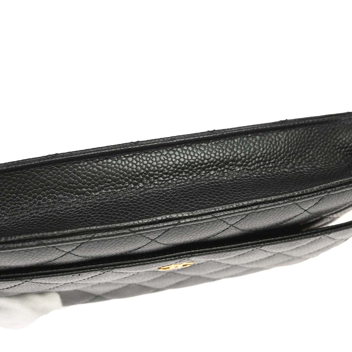 Chanel Black Caviar Skin Classic WOC Wallet on Chain Bag