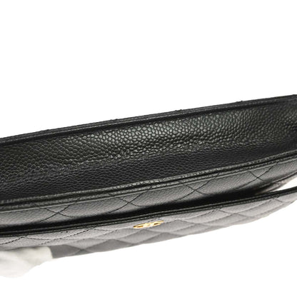 Chanel Black Caviar Skin Classic WOC Wallet on Chain Bag