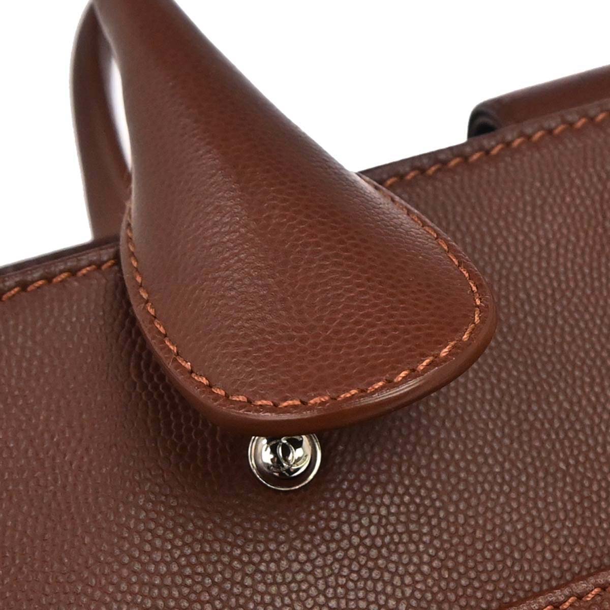 Chanel 2015-2016 Brown Caviar Skin Executive Cerf 2way Shoulder Tote Bag