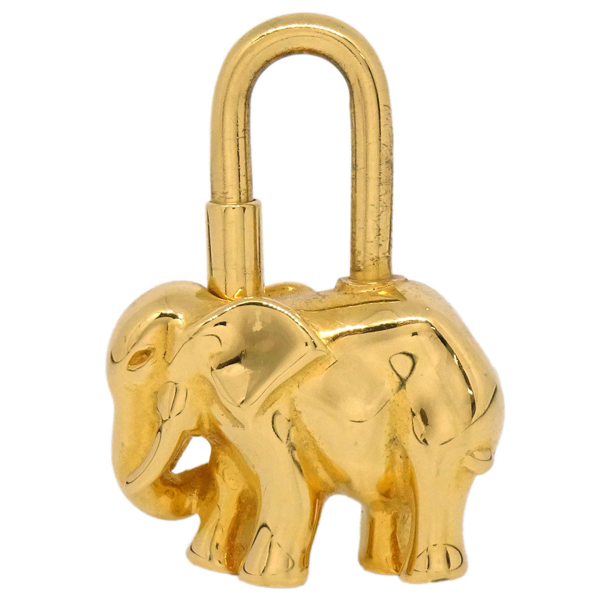 Hermes 1988 Elephant Cadena Gold Small Good