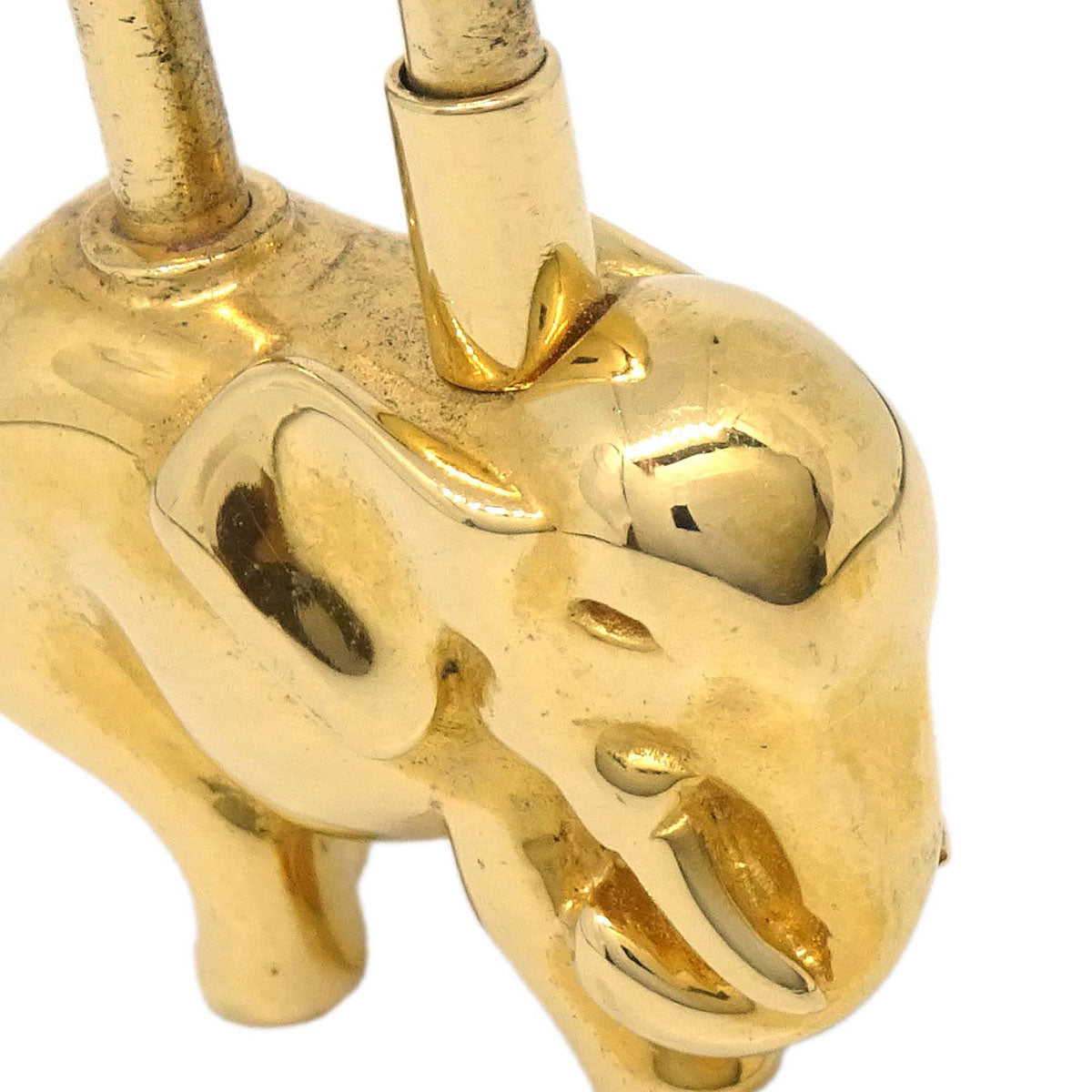 Hermes 1988 Elephant Cadena Gold Small Good