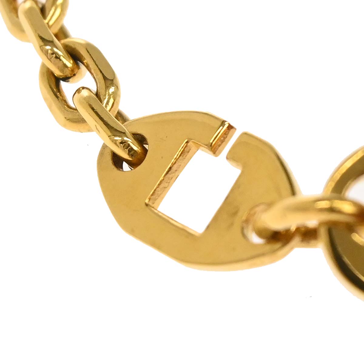 Hermes Gold Courchevel Nomad Key Chain Glove Holder Clip Small Good