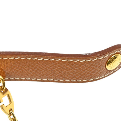 Hermes Gold Courchevel Nomad Key Chain Glove Holder Clip Small Good