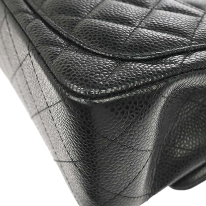 Chanel 2014-2015 Black Caviar Skin Mini Classic Square Flap Shoulder Bag 17