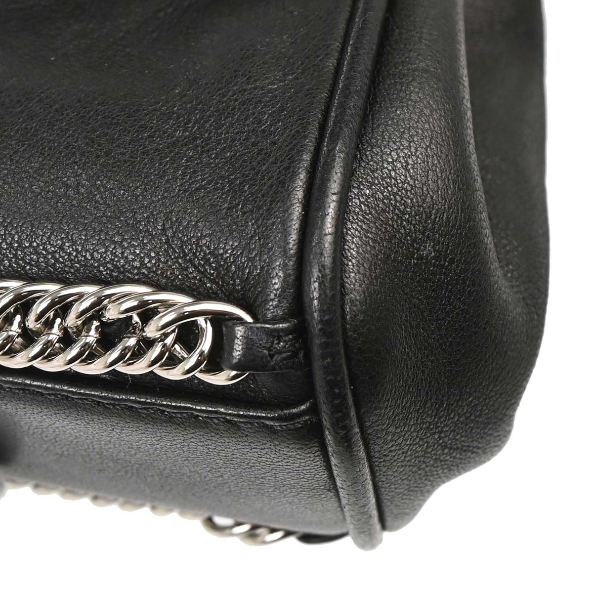 Chanel Black Lambskin Accordion Flap Shoulder Bag