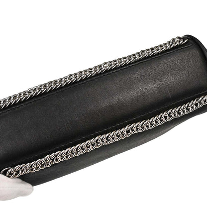 Chanel Black Lambskin Accordion Flap Shoulder Bag