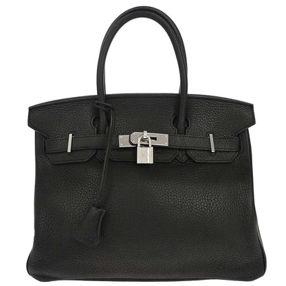 Hermes Black Taurillon Clemence Birkin 30 Handbag