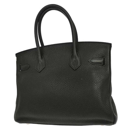 Hermes Black Taurillon Clemence Birkin 30 Handbag