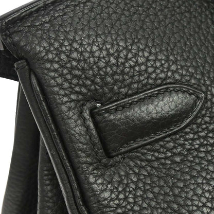 Hermes Black Taurillon Clemence Birkin 30 Handbag