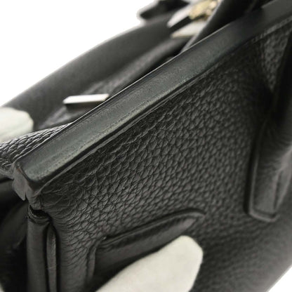 Hermes Black Taurillon Clemence Birkin 30 Handbag