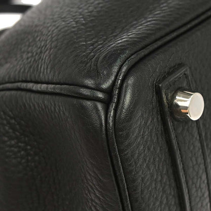 Hermes Black Taurillon Clemence Birkin 30 Handbag