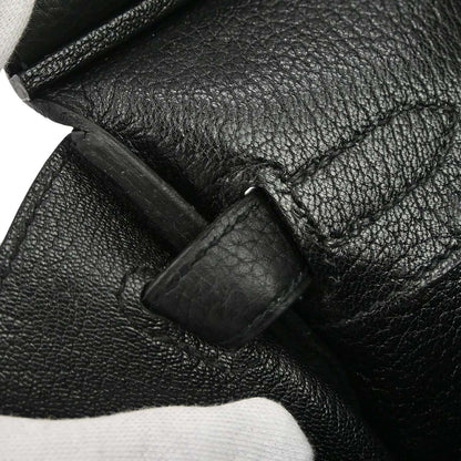 Hermes Black Taurillon Clemence Birkin 30 Handbag